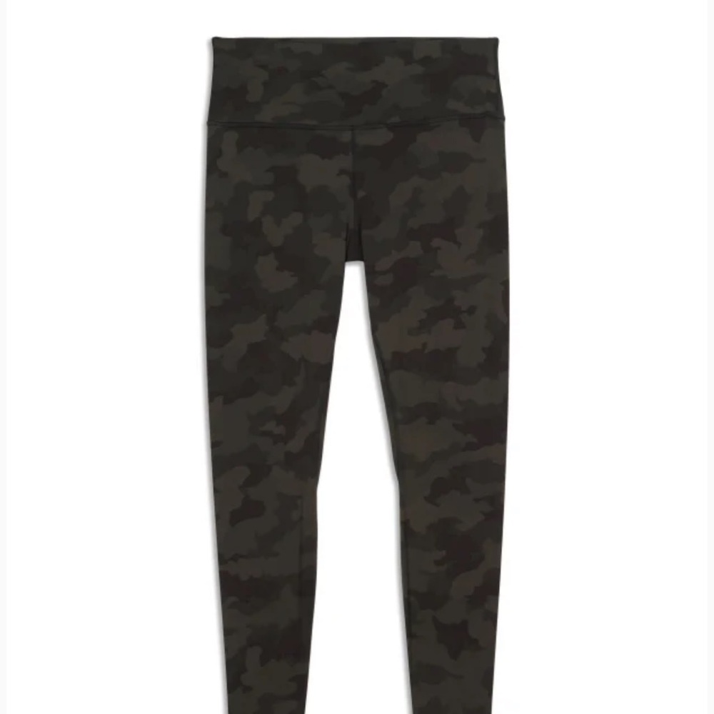 Lululemon Camouflage Leggings - Black and Green Sz 6